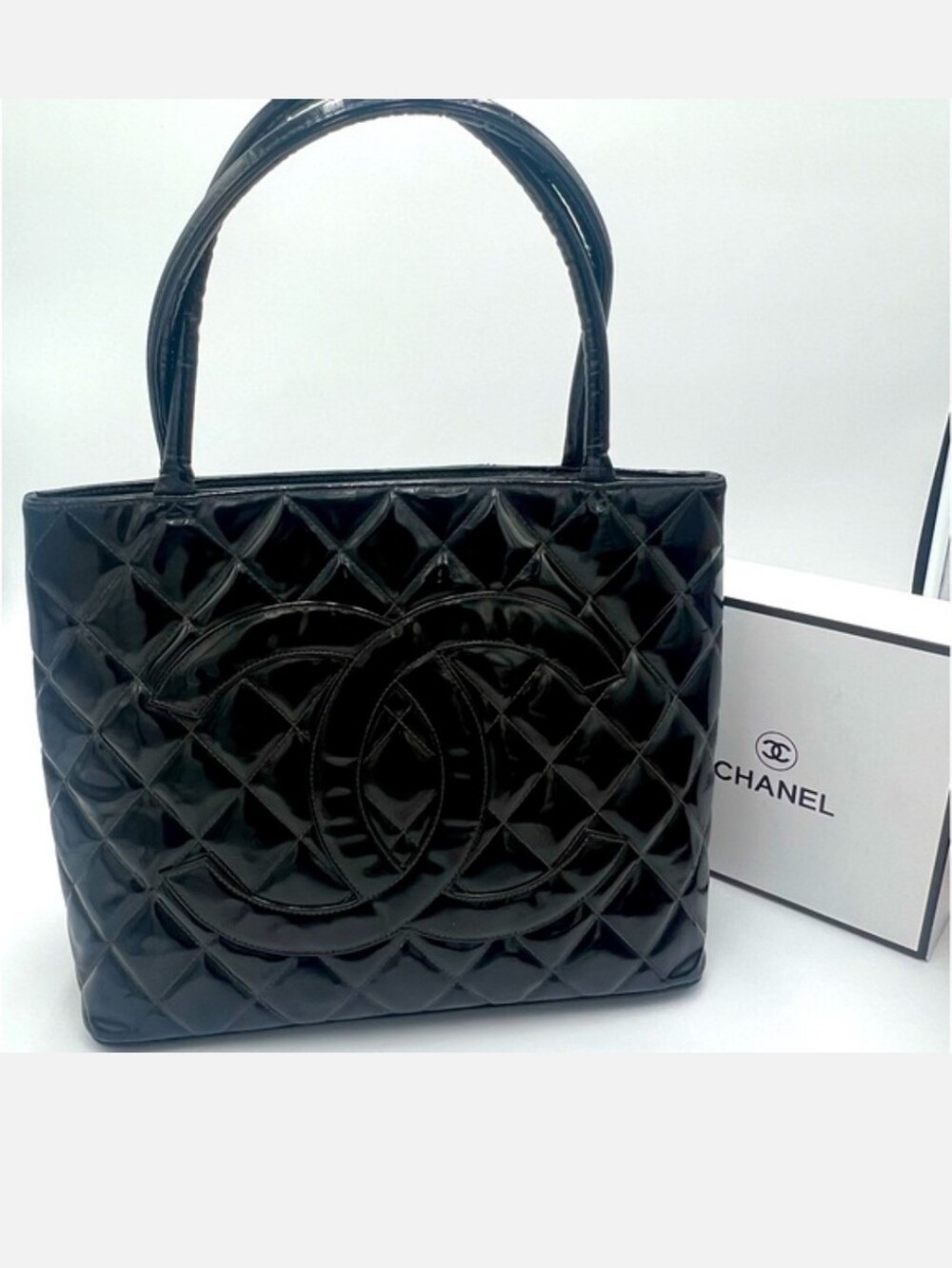 Chanel Black Patent Leather Purse!